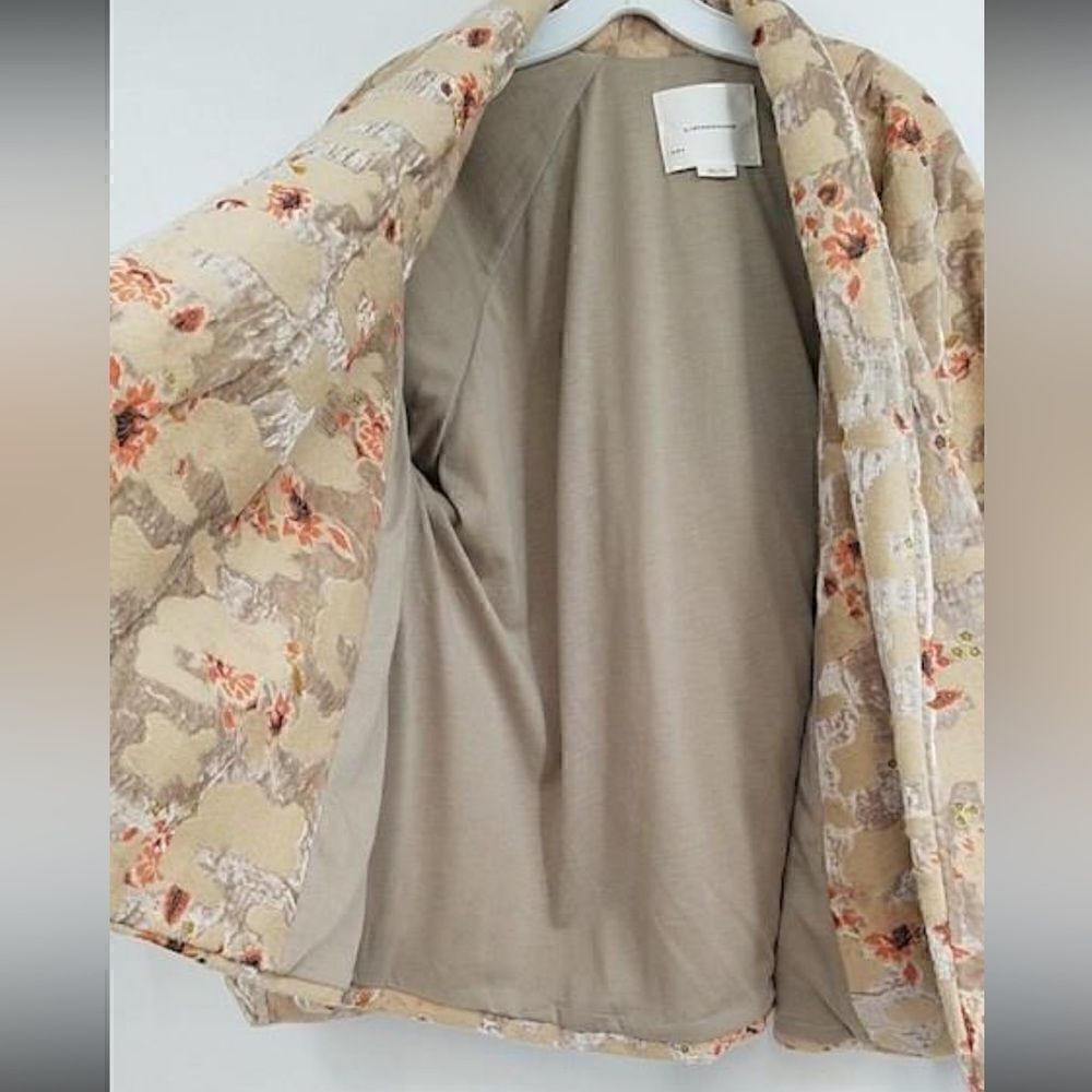 By Anthropologie Velvet floral kimono jacket - Picture 7 of 9
